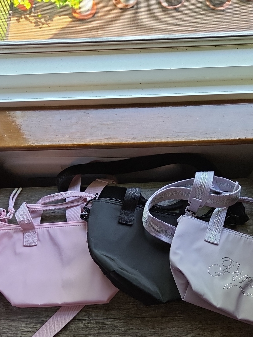 Pink Mini Tote Set - Pink, Black, Light Lilac